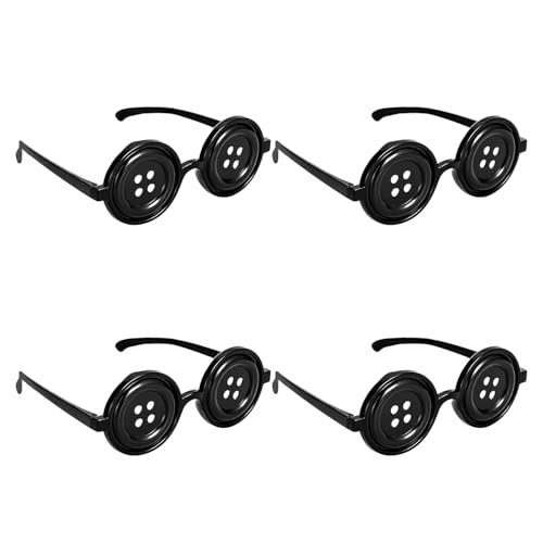 Lezevn 4pcs Button Eyes Glasses Coraline Accessories Halloween Merchandise, Christmas Birthday Gift for Women Men and Fans von Lezevn