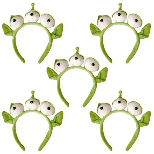 Lezevn 5pcs Alien Stirnband Dreiäugig Stirnband Niedliche Alien Augen Kostüm für Halloween Karneval Fasching von Lezevn