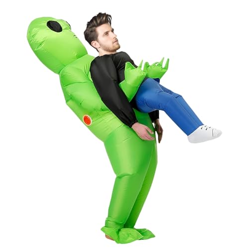 Lezevn Aufblasbares Alien-Kostüm für Erwachsene, aufblasbares Alien-Kostüm für Halloween, Cosplay, Maskerade-Party von Lezevn