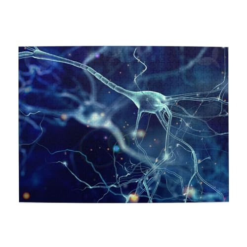 500 Teile, Puzzles für Erwachsene, anspruchsvolle Puzzles, Puzzlespiel für das Ganze,3D Gehirnzelle Neuron Neurologie 500 Teile, Puzzles für Erwachsene, anspruchsvolle Puzzles, Puzzlespiel für das Ganze,3D Gehirnzelle Neuron Neurologie von LfearTesa