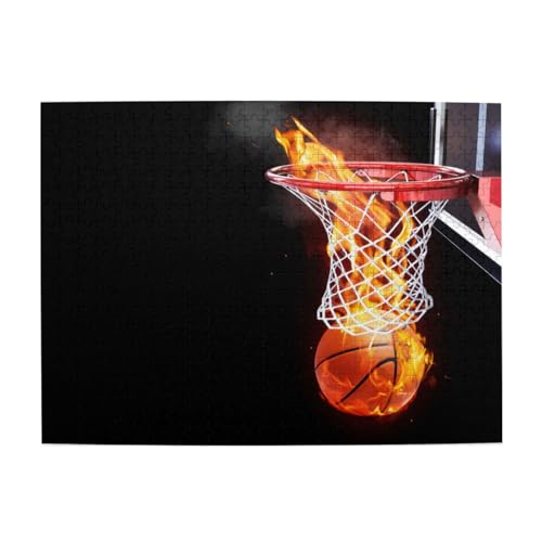500 Teile, Puzzles für Erwachsene, anspruchsvolle Puzzles, Puzzlespiel für das Ganze,Basketball Sport Flamme Ball 500 Teile, Puzzles für Erwachsene, anspruchsvolle Puzzles, Puzzlespiel für das Ganze,Basketball Sport Flamme Ball von LfearTesa