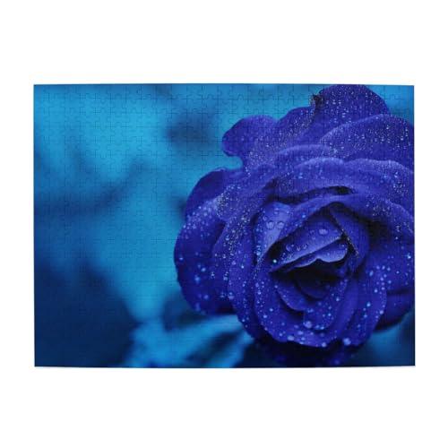 500 Teile, Puzzles für Erwachsene, anspruchsvolle Puzzles, Puzzlespiel für das Ganze,Blaue Rose 500 Teile, Puzzles für Erwachsene, anspruchsvolle Puzzles, Puzzlespiel für das Ganze,Blaue Rose von LfearTesa