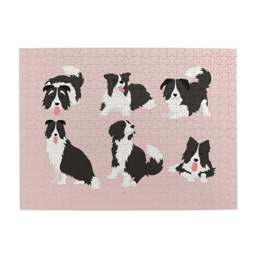 500 Teile, Puzzles für Erwachsene, anspruchsvolle Puzzles, Puzzlespiel für das Ganze,Border Collie Hund 500 Teile, Puzzles für Erwachsene, anspruchsvolle Puzzles, Puzzlespiel für das Ganze,Border Collie Hund von LfearTesa