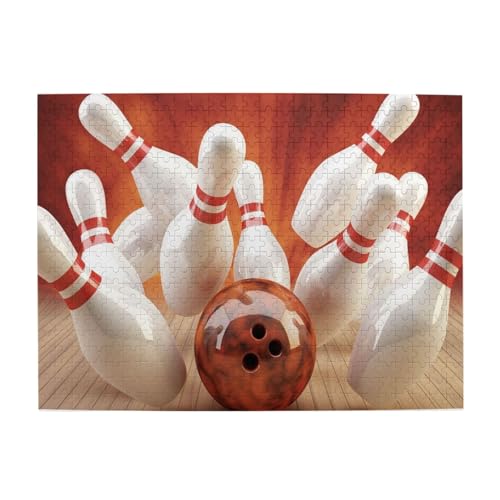500 Teile, Puzzles für Erwachsene, anspruchsvolle Puzzles, Puzzlespiel für das Ganze,Bowling von LfearTesa