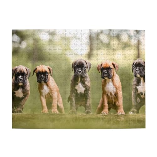 500 Teile, Puzzles für Erwachsene, anspruchsvolle Puzzles, Puzzlespiel für das Ganze,Boxer Hunde Welpen Haustiere Familienhunde 500 Teile, Puzzles für Erwachsene, anspruchsvolle Puzzles, Puzzlespiel für das Ganze,Boxer Hunde Welpen Haustiere Familienhunde von LfearTesa