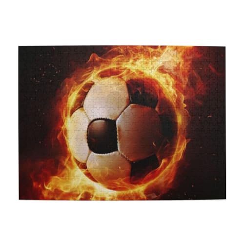 500 Teile, Puzzles für Erwachsene, anspruchsvolle Puzzles, Puzzlespiel für das Ganze,Feuer Fußball Gedruckt 500 Teile, Puzzles für Erwachsene, anspruchsvolle Puzzles, Puzzlespiel für das Ganze,Feuer Fußball Gedruckt von LfearTesa