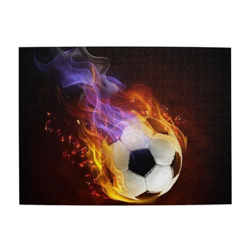 500 Teile, Puzzles für Erwachsene, anspruchsvolle Puzzles, Puzzlespiel für das Ganze,Feuer Fußball 500 Teile, Puzzles für Erwachsene, anspruchsvolle Puzzles, Puzzlespiel für das Ganze,Feuer Fußball von LfearTesa