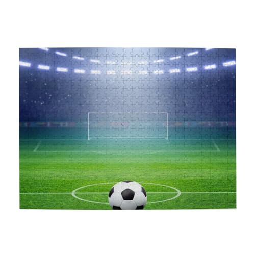 500 Teile, Puzzles für Erwachsene, anspruchsvolle Puzzles, Puzzlespiel für das Ganze,Football Grün Stadion Lichter Fußball 500 Teile, Puzzles für Erwachsene, anspruchsvolle Puzzles, Puzzlespiel für das Ganze,Football Grün Stadion Lichter Fußball von LfearTesa
