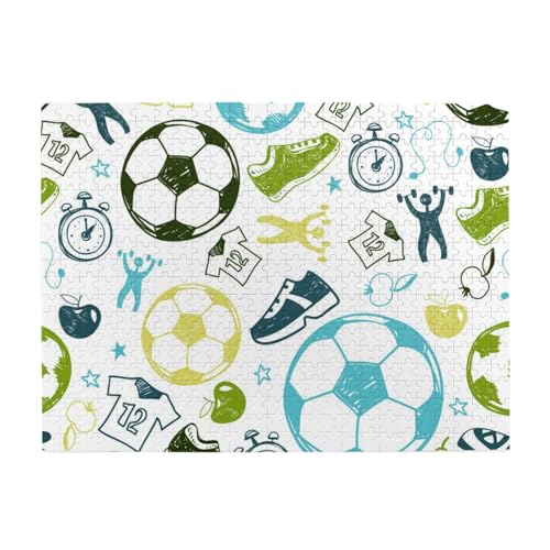 500 Teile, Puzzles für Erwachsene, anspruchsvolle Puzzles, Puzzlespiel für das Ganze,Fußball-Design 500 Teile, Puzzles für Erwachsene, anspruchsvolle Puzzles, Puzzlespiel für das Ganze,Fußball-Design von LfearTesa