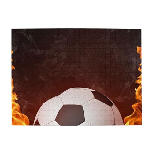 500 Teile, Puzzles für Erwachsene, anspruchsvolle Puzzles, Puzzlespiel für das Ganze,Fußball im Feuer 500 Teile, Puzzles für Erwachsene, anspruchsvolle Puzzles, Puzzlespiel für das Ganze,Fußball im Feuer von LfearTesa