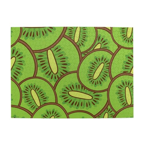 500 Teile, Puzzles für Erwachsene, anspruchsvolle Puzzles, Puzzlespiel für das Ganze,Grünes Kiwi-Muster 500 Teile, Puzzles für Erwachsene, anspruchsvolle Puzzles, Puzzlespiel für das Ganze,Grünes Kiwi-Muster von LfearTesa