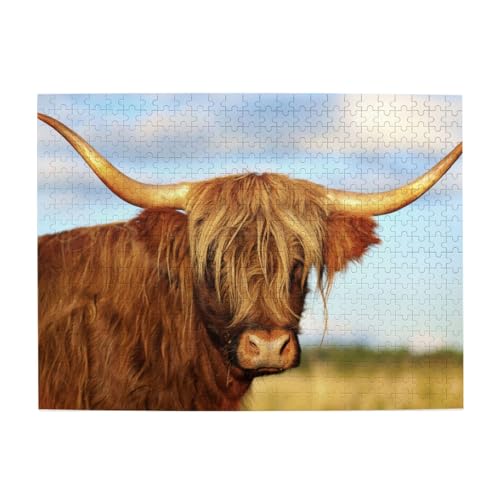 500 Teile, Puzzles für Erwachsene, anspruchsvolle Puzzles, Puzzlespiel für das Ganze,Highland Kuh gedruckt 500 Teile, Puzzles für Erwachsene, anspruchsvolle Puzzles, Puzzlespiel für das Ganze,Highland Kuh gedruckt von LfearTesa