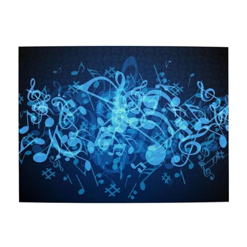 500 Teile, Puzzles für Erwachsene, anspruchsvolle Puzzles, Puzzlespiel für das Ganze,Musiknoten mit Notenschlüssel von LfearTesa