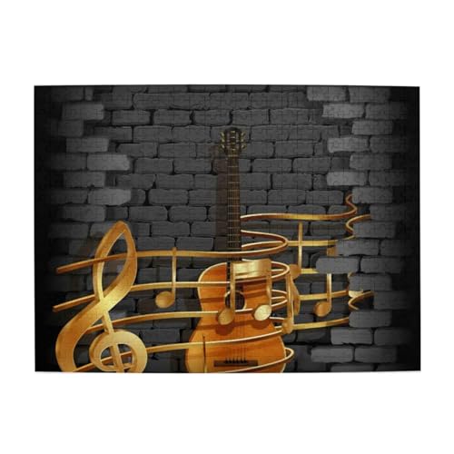 500 Teile, Puzzles für Erwachsene, anspruchsvolle Puzzles, Puzzlespiel für das Ganze,Note Gitarre gedruckt von LfearTesa