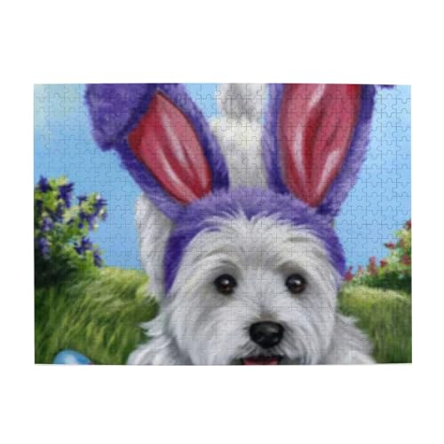 500 Teile, Puzzles für Erwachsene, anspruchsvolle Puzzles, Puzzlespiel für das Ganze,Osterhase West Highland Terrier Eier 500 Teile, Puzzles für Erwachsene, anspruchsvolle Puzzles, Puzzlespiel für das Ganze,Osterhase West Highland Terrier Eier von LfearTesa