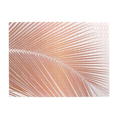 500 Teile, Puzzles für Erwachsene, anspruchsvolle Puzzles, Puzzlespiel für das Ganze,Palmblatt Kupfer Rosa Exquisit 500 Teile, Puzzles für Erwachsene, anspruchsvolle Puzzles, Puzzlespiel für das Ganze,Palmblatt Kupfer Rosa Exquisit von LfearTesa