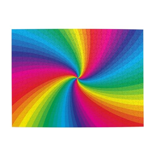 500 Teile, Puzzles für Erwachsene, anspruchsvolle Puzzles, Puzzlespiel für das Ganze,Regenbogen Bunte Spirale 500 Teile, Puzzles für Erwachsene, anspruchsvolle Puzzles, Puzzlespiel für das Ganze,Regenbogen Bunte Spirale von LfearTesa