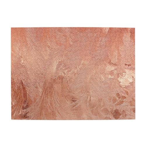 500 Teile, Puzzles für Erwachsene, anspruchsvolle Puzzles, Puzzlespiel für das Ganze,Roségold Kupfer Textur Metallic 500 Teile, Puzzles für Erwachsene, anspruchsvolle Puzzles, Puzzlespiel für das Ganze,Roségold Kupfer Textur Metallic von LfearTesa
