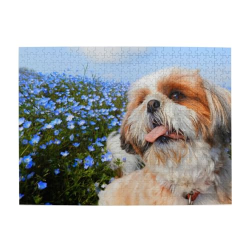 500 Teile, Puzzles für Erwachsene, anspruchsvolle Puzzles, Puzzlespiel für das Ganze,Shih Tzu Nahaufnahme 500 Teile, Puzzles für Erwachsene, anspruchsvolle Puzzles, Puzzlespiel für das Ganze,Shih Tzu Nahaufnahme von LfearTesa