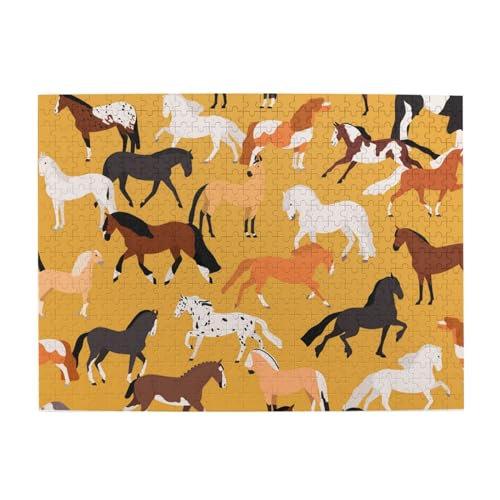 500 Teile, Puzzles für Erwachsene, anspruchsvolle Puzzles, Puzzlespiel für das Ganze,Verschiedene Arten von Pferden 500 Teile, Puzzles für Erwachsene, anspruchsvolle Puzzles, Puzzlespiel für das Ganze,Verschiedene Arten von Pferden von LfearTesa