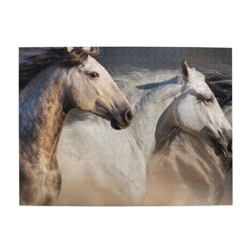 500 Teile, Puzzles für Erwachsene, anspruchsvolle Puzzles, Puzzlespiel für das Ganze,Wildpferd Bild von LfearTesa