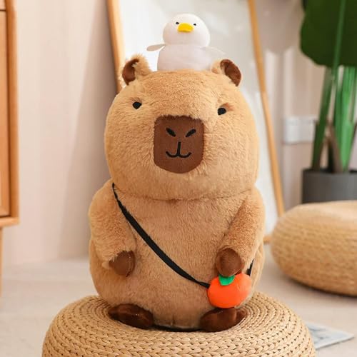 LfrAnk Erdbeerhut Capybara Plüsch Spielzeug Rucksack Plüsch Anhänger Kinder Geburtstag Geschenk 10CM 6 von LfrAnk