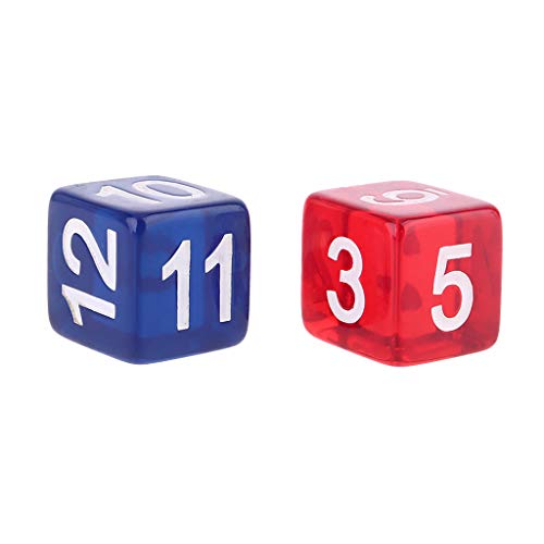 2PCS Sechsseitige Polyedrische Würfel Perlen Nummern Square Für Party Club Board RPG Spielen Spiele von LfrXtra