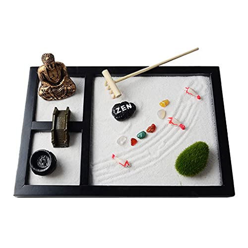 Japanische Garten Sandkiste Mit Miniaturgold Glocke Design Statue In Sand Perfekte Meditationsgeschenke von LfrXtra