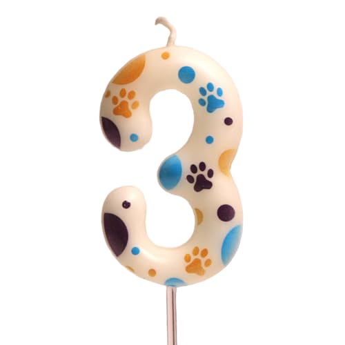 Katzen Pfoten bedruckt 0-9 Digital Geburtstag Kuchen Dekoration Dessert Kuchen Einsatz Dekoration Babypartys Kuchen Topper von LfrXtra
