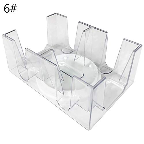 LfrXtra 2/6 Deck Rotierender Kartenhalter Clear Canasta Spieltablett Rotatierende Spielkartenhalter Spiele Requisiten Für Spielkartenhalter von LfrXtra