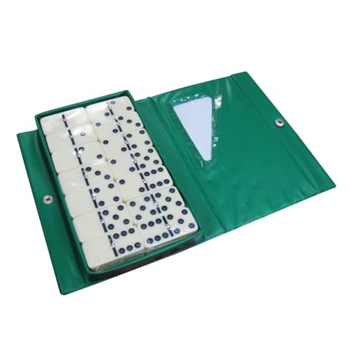 LfrXtra 28 PCs Tragbare Dominoes Setzen Reisespielblock Mit Case Educational Toy Dominoes Brettspiel Für Party Games Night von LfrXtra