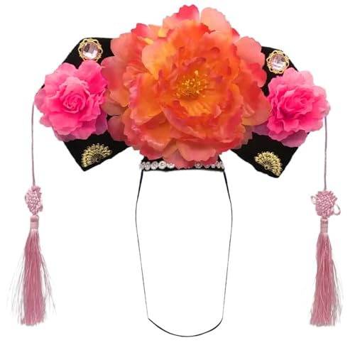 LfrXtra Chinesische Prinzessinnen-Haarbänder, traditionelles Stirnband, Prinzessinnen-Kopfschmuck, Kostüm, chinesische Prinzessin, Qitou mit Blume von LfrXtra