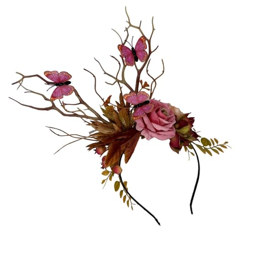 LfrXtra Einzigartige Blumen-Zweig-Stirnbänder für Mädchen, Cosplay, Kopfbedeckung, Hexenzweig, Schmetterling, Maskeraden, Halloween, Cosplay LfrXtra Einzigartige Blumen-Zweig-Stirnbänder für Mädchen, Cosplay, Kopfbedeckung, Hexenzweig, Schmetterling, Maskeraden, Halloween, Cosplay von LfrXtra