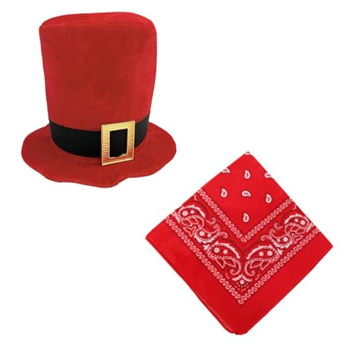 LfrXtra Festival Tall Hat Bandana Für Weihnachtsthemen Event Holiday Saisonal Hat Festival Celebration Party Geting Kopfstück von LfrXtra