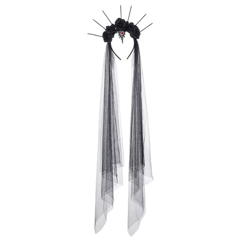 LfrXtra Halloween-Blumen-Haarband, Tag des Todes, Cosplay-Kostüm, Kopfschmuck für Erwachsene, Festival-Kopfbedeckung von LfrXtra