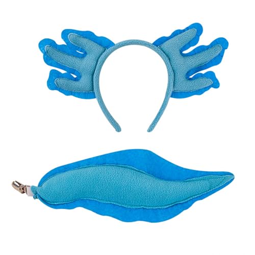 LfrXtra Halloween Salamanders Hairhoop Plüsch Haarband Musik Festival Versammlung Kopfbedeckung Lovely Animal Ear Stirnband für den täglichen Gebrauch von LfrXtra