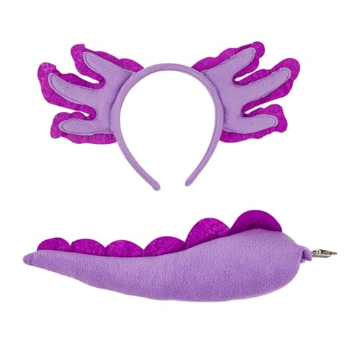 LfrXtra Halloween Salamanders Hairhoop Plüsch Haarband Musik Festival Versammlung Kopfbedeckung Lovely Animal Ear Stirnband für den täglichen Gebrauch von LfrXtra