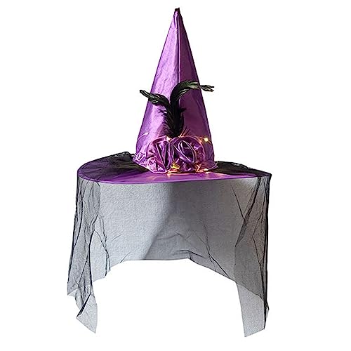 LfrXtra Hut, Hexenhut, Halloween-Schleier, Hexenhut, Foto-Requisiten, Hexenkostüm, Zubehör für Cosplay, Mottopartys, Festivals LfrXtra Hut, Hexenhut, Halloween-Schleier, Hexenhut, Foto-Requisiten, Hexenkostüm, Zubehör für Cosplay, Mottopartys, Festivals von LfrXtra