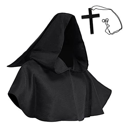 LfrXtra Hut, Hexenhut für Halskette, Set, Halloween, religiöser Umhang, Cosplay, Kostüme, Zubehör von LfrXtra