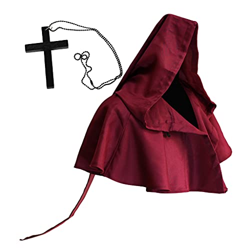 LfrXtra Hut, Hexenhut für Halskette, Set, Halloween, religiöser Umhang, Cosplay, Kostüme, Zubehör von LfrXtra