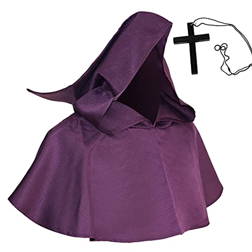LfrXtra Hut, Hexenhut für Halskette, Set, Halloween, religiöser Umhang, Cosplay, Kostüme, Zubehör von LfrXtra
