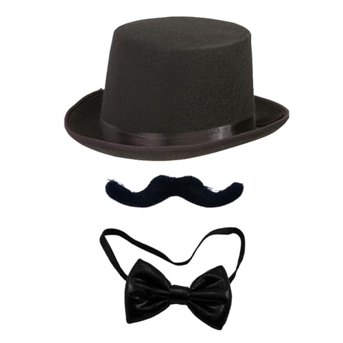 LfrXtra Hut, Zauberer-Kostüm-Zubehör mit Hut, Umhang, Zauberstab, Schleifen, Krawatte für Auftritte, Requisiten, Cosplay, Umhang, Hut, Verkleidungsrequisiten-Set LfrXtra Hut, Zauberer-Kostüm-Zubehör mit Hut, Umhang, Zauberstab, Schleifen, Krawatte für Auftritte, Requisiten, Cosplay, Umhang, Hut, Verkleidungsrequisiten-Set von LfrXtra