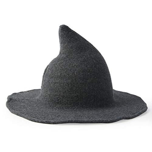 LfrXtra Hut für Damen, Winter, warm, Kunstwolle, gestrickt, Halloween, Hexenhut, einfarbig, Zauberer, spitzer Eimer, Party, Maskerade, Cosplay, Kostüm-Zubehör LfrXtra Hut für Damen, Winter, warm, Kunstwolle, gestrickt, Halloween, Hexenhut, einfarbig, Zauberer, spitzer Eimer, Party, Maskerade, Cosplay, Kostüm-Zubehör von LfrXtra