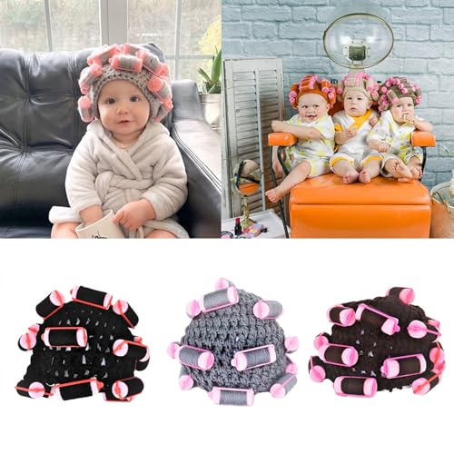 LfrXtra Hut für Erwachsene und Kinder, Baby, gestrickt, Lockenwickler, Mütze, lustig, Hausfrau, Vermieterin, Cosplay, Kostüm, elastisch für den Kopf LfrXtra Hut für Erwachsene und Kinder, Baby, gestrickt, Lockenwickler, Mütze, lustig, Hausfrau, Vermieterin, Cosplay, Kostüm, elastisch für den Kopf von LfrXtra