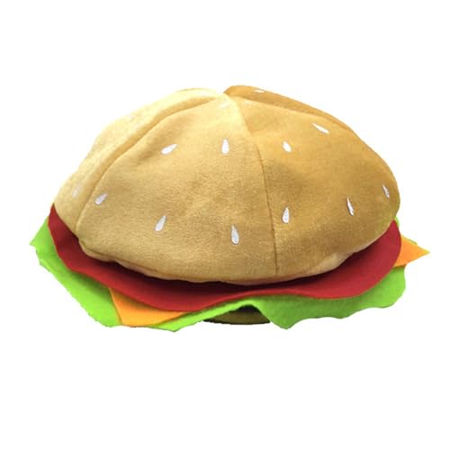 LfrXtra Hut für Erwachsene und Kinder, lustiger Fast-Food-Hut, Hamburger, Cheeseburger-Form, Halloween, Weihnachten, Party, Kostüm LfrXtra Hut für Erwachsene und Kinder, lustiger Fast-Food-Hut, Hamburger, Cheeseburger-Form, Halloween, Weihnachten, Party, Kostüm von LfrXtra