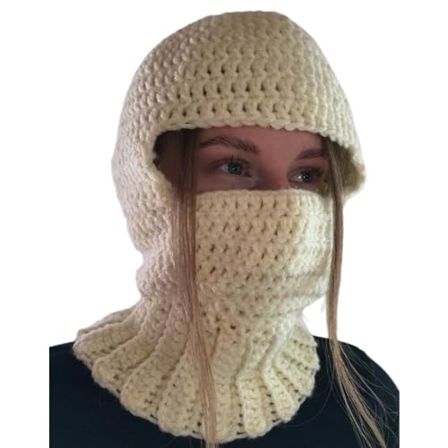 LfrXtra Mütze, Halloween-Strickmütze, Farbblöcke, Specter, Party, Urlaub, Winter, warme Mütze, Ganzkopf-Spekter-Thema für Teenager von LfrXtra