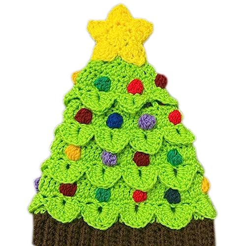 LfrXtra Mütze, Uni, gestrickter Weihnachtsbaumhut für Kinder, Erwachsene, Winter, hält warm LfrXtra Mütze, Uni, gestrickter Weihnachtsbaumhut für Kinder, Erwachsene, Winter, hält warm von LfrXtra