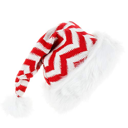 LfrXtra Mütze für Erwachsene, gestrickt, Schneeflocke, weicher Plüsch, Weihnachtsmann, Urlaubsdekoration, Partyzubehör LfrXtra Mütze für Erwachsene, gestrickt, Schneeflocke, weicher Plüsch, Weihnachtsmann, Urlaubsdekoration, Partyzubehör von LfrXtra