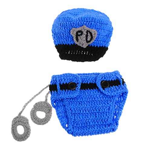 LfrXtra Neugeborenes Für Polizeidesign Fotografie Foto Requisiten Kind Kleinkind Kostüm Outfit Handgefertigtes Häkelhut Windel Set LfrXtra Neugeborenes Für Polizeidesign Fotografie Foto Requisiten Kind Kleinkind Kostüm Outfit Handgefertigtes Häkelhut Windel Set von LfrXtra