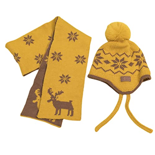 LfrXtra Schneeflocke Wollmütze Weihnachten Hirsch Halstuch Kinder für kreative Jungen Mädchen Halloween LfrXtra Schneeflocke Wollmütze Weihnachten Hirsch Halstuch Kinder für kreative Jungen Mädchen Halloween von LfrXtra